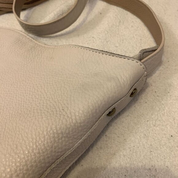 Elliot Lucca Black White Leather Purse Shoulder Strap Tassle - Picture 3 of 9